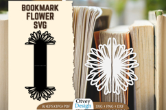 Cutout Bookmark Flower SVG Product Image 1