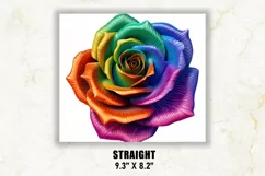 3D Rainbow Rose Tumbler Wrap | 3D Rose Tumbler | 3D Roses Product Image 3