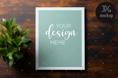 Frame mockup, Minimalist framed canvas wall art mockup Product Image 1