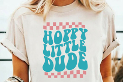 Hoppy Little Dude T Shirt | Easter Quotes SVG Product Image 3