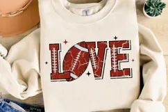 Football Love Sublimation PNG | Sublimation T Shirt Design Product Image 1