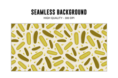 Pickle Seamless Pattern | Cucumber Pattern | Digital Paper Product Image 3