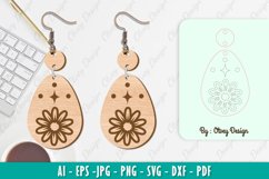 Flowers Earrings Laser Cut Product Image 1