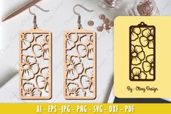 Flowers Earrings Laser Cut Product Image 1