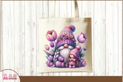 Mother's Day Gnome sublimation png, floral tulip gnome png Product Image 3