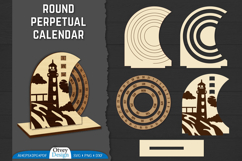 Round Perpetual Calendar Lasercut BUNDLES Product Image 4