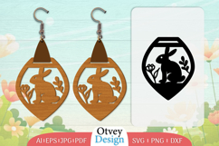 Earring Rabbit Lasercut | Happy Easter Lasercut Product Image 1
