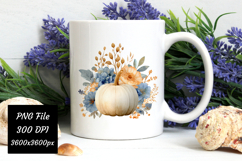 Watercolor Boho Fall Pumpkin Png | Fall Png Product Image 3