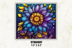 Stained Glass Sunflower Tumbler Wrap | Sunflower Tumbler Product Image 3
