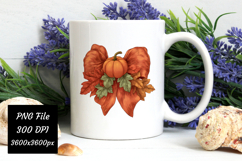 Pumpkin Fall Leaves Bow Png | Fall Png Product Image 3