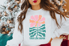 Teach Love Inspire - Boho Floral Teacher SVG Product Image 3
