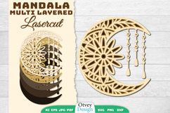 Mandala Moon Layered Lasercut BUNDLES Product Image 4