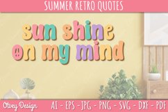 Summer Retro Quotes SVG| Retro Summer SVG Product Image 3