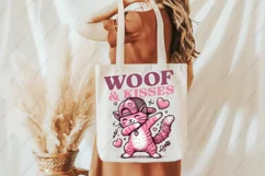 Valentine Dog Sublimation, Woof & Kisses Dog Dave PNG Design Product Image 3