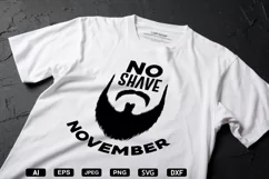 No Shave November SVG, DXF, PNG, EPS, Cutting Files Product Image 3