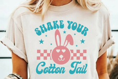 Shake Your Cotton Tail T Shirt | Easter SVG Design Product Image 4