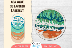 Sea Wave Ocean 3D Layered Lasercut BUNDLES Product Image 4