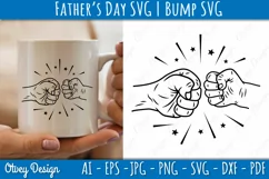 Father's Day SVG | Fist Bump SVG | Father Bumping Fist SVG Product Image 1