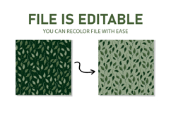 Dark Green Leaves Seamless Pattern | Seamless Pattern Product Image 3