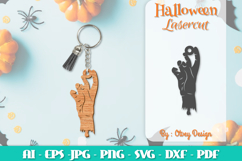 Halloween Keychain Lasercut | Halloween Jewelry Template Product Image 1