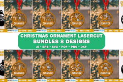 Christmas Ornaments SVG Layered Lasercut BUNDLES 8 DESIGNS Product Image 1