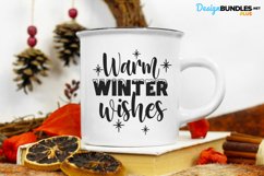 Warm Winter Wishes, Christmas Coffee Mug Svg, Christmas Svg Product Image 1