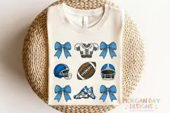 Coquette Football Preppy Bow PNG Sublimation Design Product Image 2