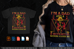 Firefighter Dad Tshirt Design Product Image 1