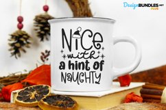 Nice With A Hint Of Naughty, Christmas Coffee Mug Svg Product Image 1