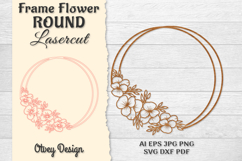 Frame Flower Round Lasercut Product Image 1