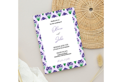 Iris Flower Wedding Invitation | Wedding Invitation Product Image 4