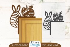 Door Corner Happy Easter Egg Lasercut Product Image 1