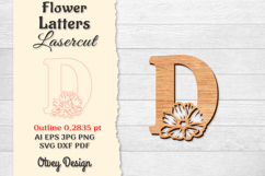 Flower Letters Alphabet Laser Cut File BUNDLES Product Image 5