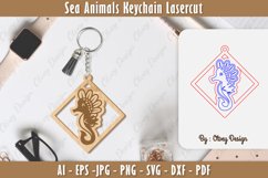 Keychain Sea Animals Lasercut SVG Product Image 1