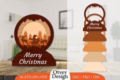 Christmas Santa Sleigh 3D Lasercut Product Image 1