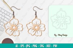 Flowers Earrings Laser Cut Product Image 1