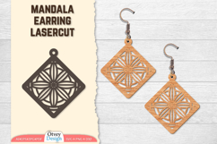 Mandala Earring Lasercut Product Image 1