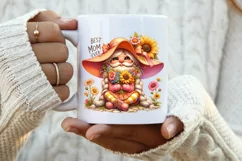 Best Mom Ever Gnome png, Mother's Day spring floral gnome Product Image 4