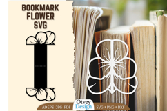 Cutout Bookmark Flower SVG Product Image 1
