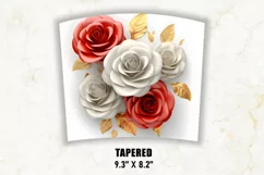 3D Rose Tumbler Wrap, 3D Flowers Tumbler Wrap, 3D Roses Product Image 4