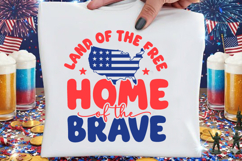 Land Of The Free Home Of The Brave PNG| 4th Of July SVG Product Image 5