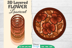 Flower 3D layered Lasercut Product Image 1