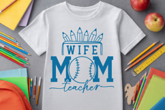 Wife Mom Teacher SVG, Back To School SVG Product Image 4