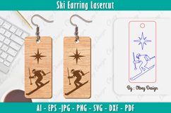 Ski Scene Earrings Lasercut Product Image 1