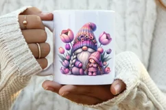 Mother's Day Gnome sublimation png, floral tulip gnome png Product Image 5