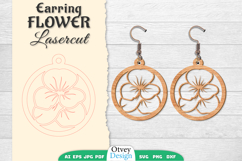 Flowers Earring Laser Cut Product Image 1