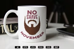 No Shave November SVG, DXF, PNG, EPS, Cutting Files Product Image 4