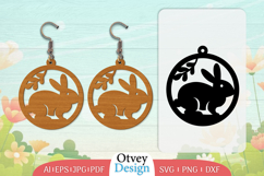 Earring Rabbit Lasercut | Happy Easter Lasercut Product Image 1