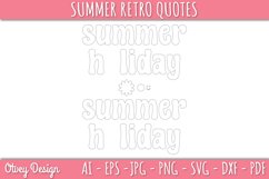 Summer Retro Quotes SVG| Retro Summer SVG Product Image 4