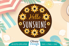 Summer Welcome Sign Lasercut | Summer Round Door Hanger Product Image 5